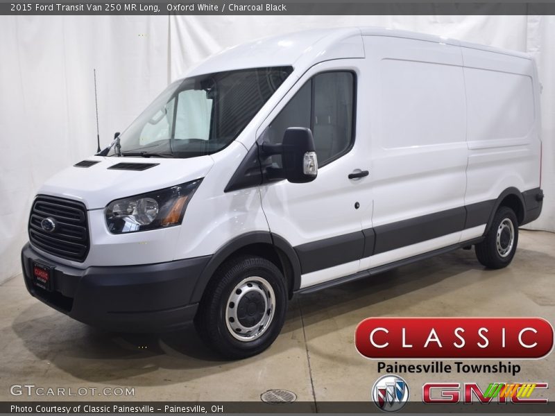 Oxford White / Charcoal Black 2015 Ford Transit Van 250 MR Long