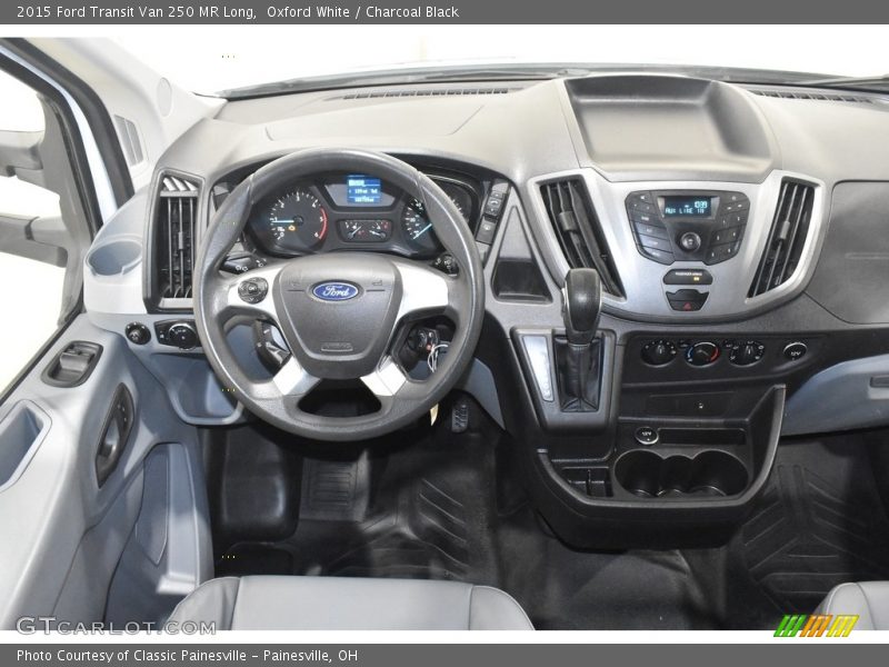 Oxford White / Charcoal Black 2015 Ford Transit Van 250 MR Long