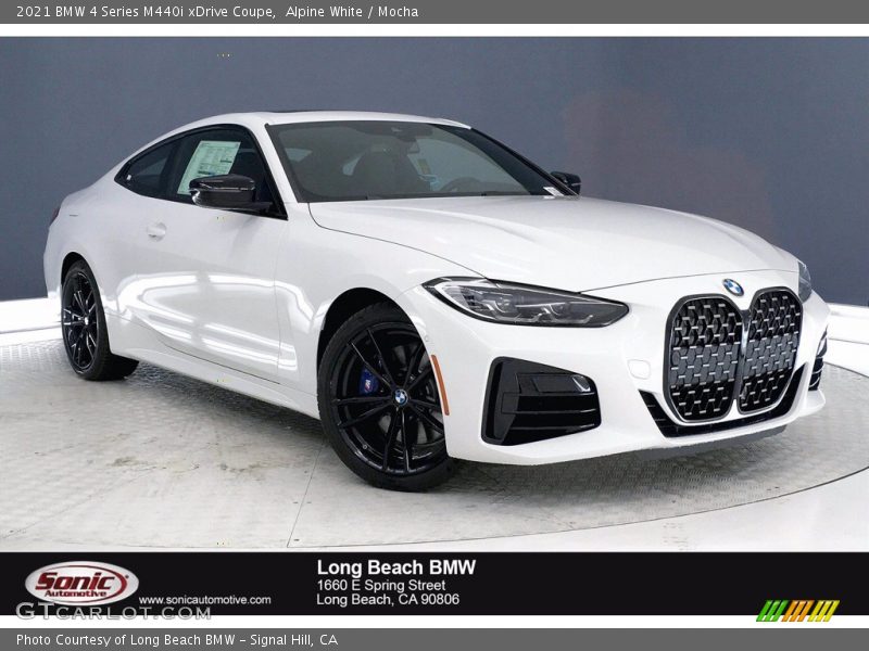 Alpine White / Mocha 2021 BMW 4 Series M440i xDrive Coupe