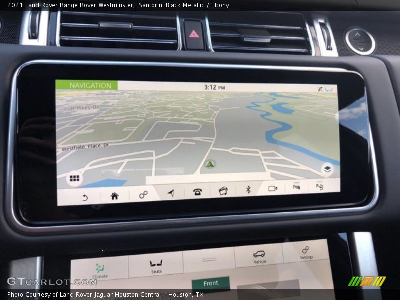 Navigation of 2021 Range Rover Westminster
