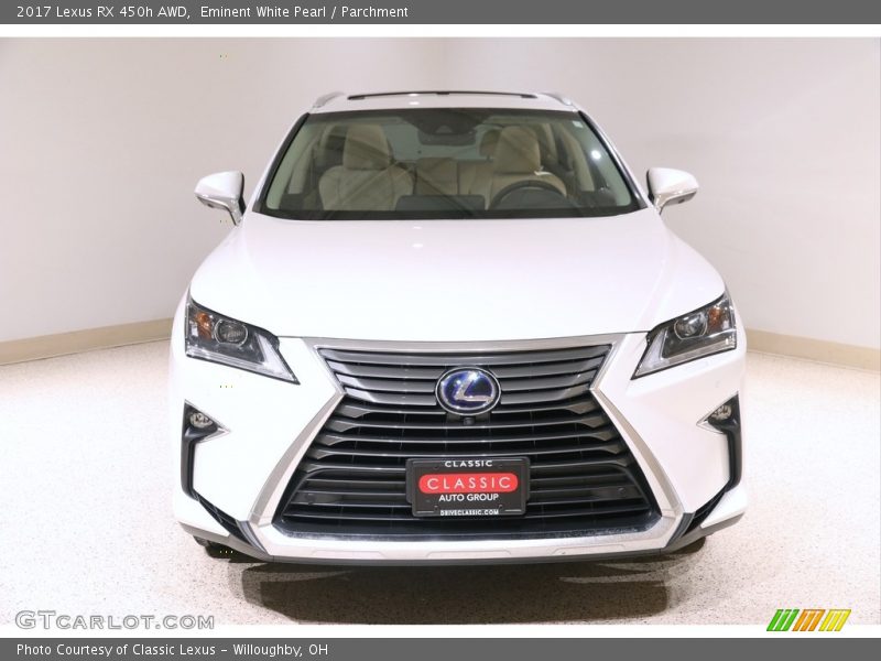 Eminent White Pearl / Parchment 2017 Lexus RX 450h AWD