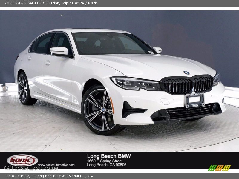 Alpine White / Black 2021 BMW 3 Series 330i Sedan