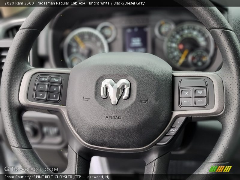 Bright White / Black/Diesel Gray 2020 Ram 3500 Tradesman Regular Cab 4x4