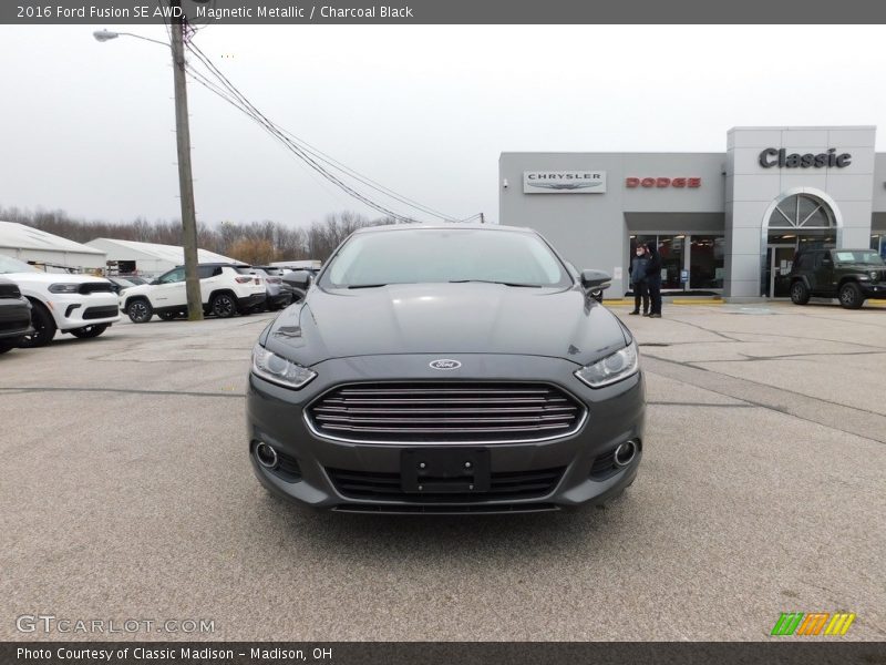 Magnetic Metallic / Charcoal Black 2016 Ford Fusion SE AWD