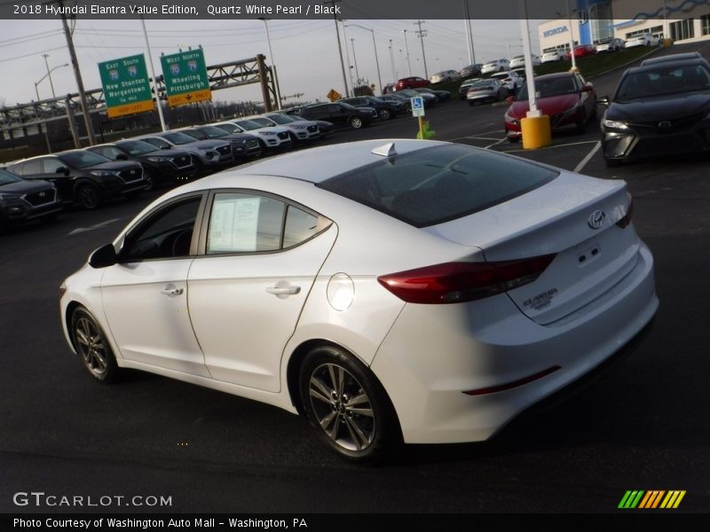 Quartz White Pearl / Black 2018 Hyundai Elantra Value Edition