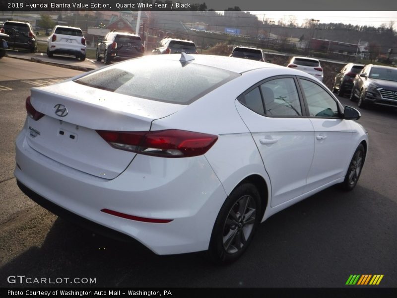 Quartz White Pearl / Black 2018 Hyundai Elantra Value Edition
