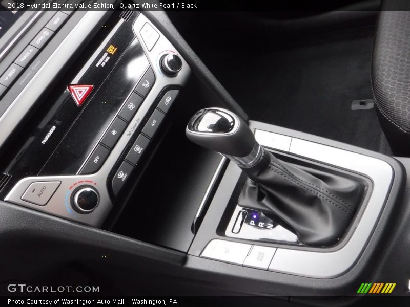 Quartz White Pearl / Black 2018 Hyundai Elantra Value Edition