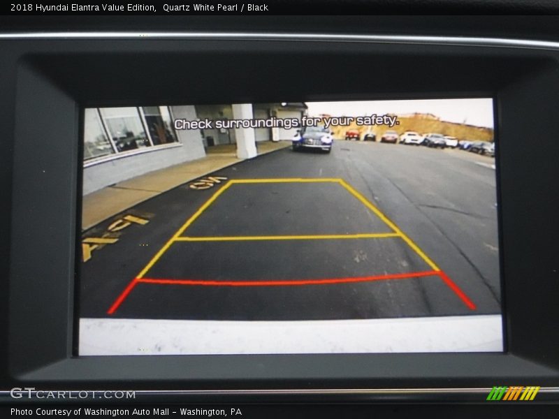 Quartz White Pearl / Black 2018 Hyundai Elantra Value Edition