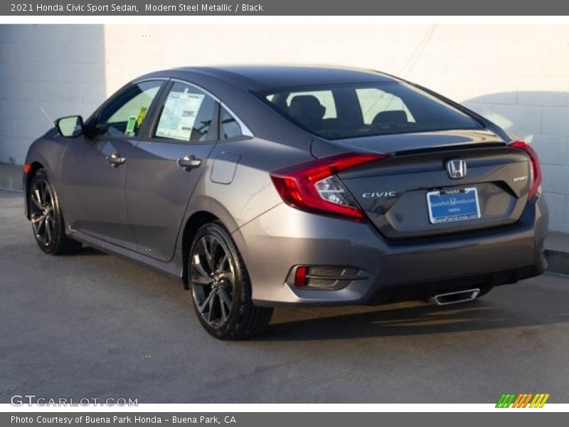 Modern Steel Metallic / Black 2021 Honda Civic Sport Sedan