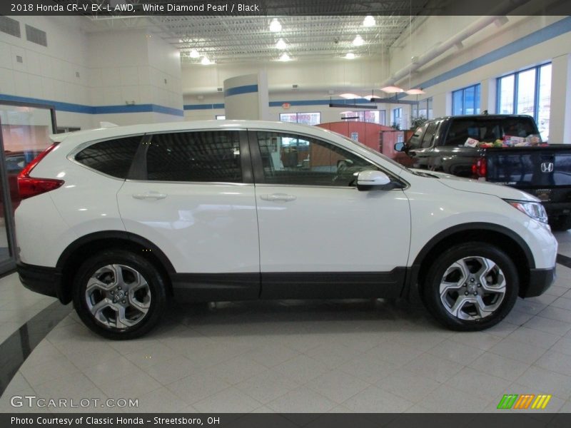 White Diamond Pearl / Black 2018 Honda CR-V EX-L AWD