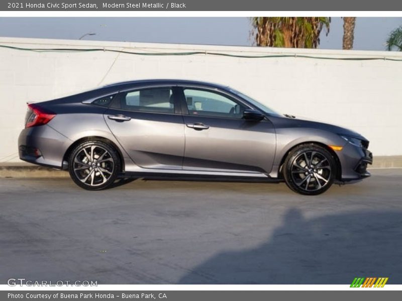 Modern Steel Metallic / Black 2021 Honda Civic Sport Sedan