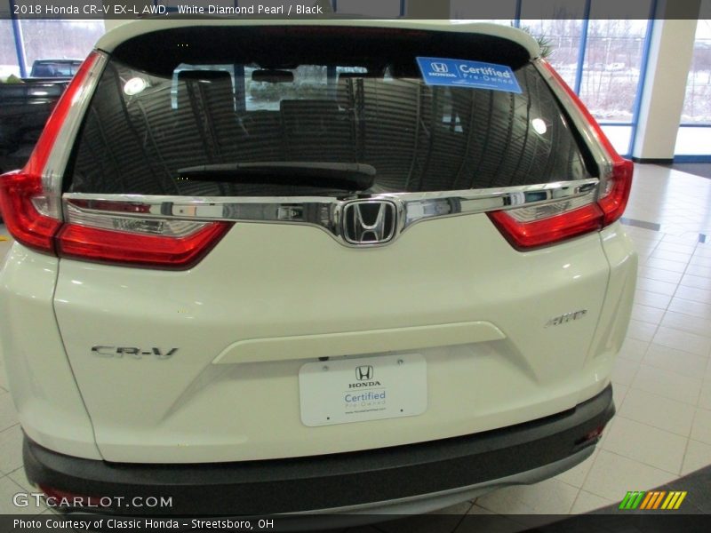 White Diamond Pearl / Black 2018 Honda CR-V EX-L AWD