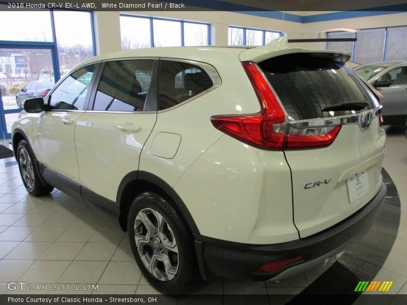 White Diamond Pearl / Black 2018 Honda CR-V EX-L AWD