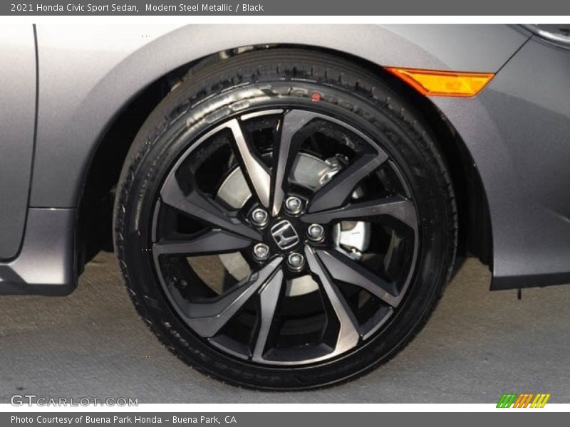 Modern Steel Metallic / Black 2021 Honda Civic Sport Sedan