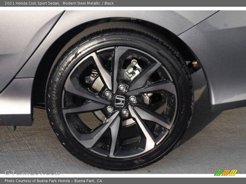 Modern Steel Metallic / Black 2021 Honda Civic Sport Sedan