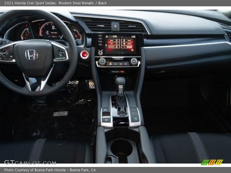Modern Steel Metallic / Black 2021 Honda Civic Sport Sedan