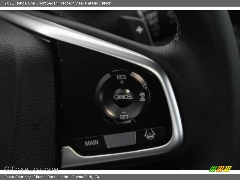 Modern Steel Metallic / Black 2021 Honda Civic Sport Sedan