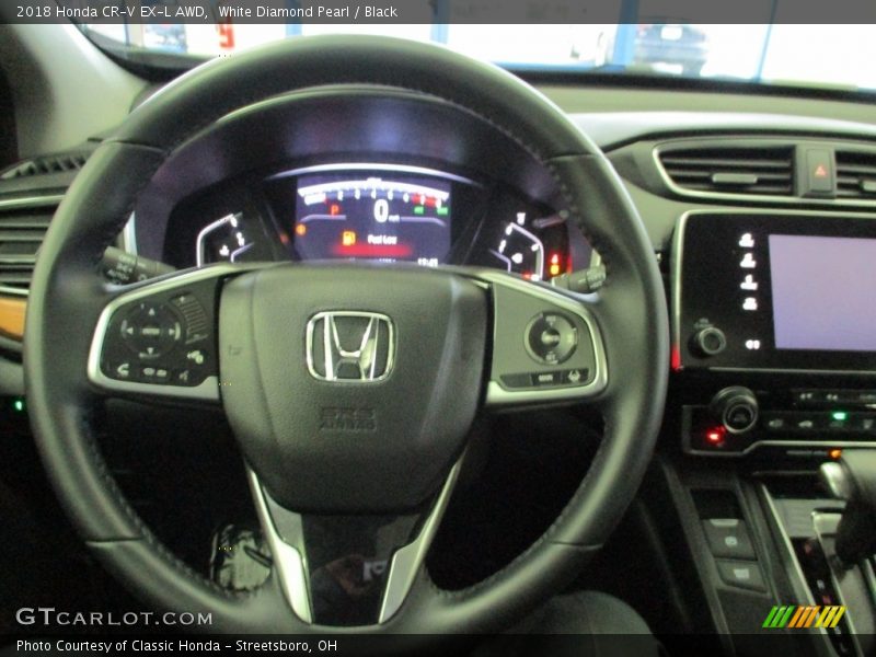 White Diamond Pearl / Black 2018 Honda CR-V EX-L AWD