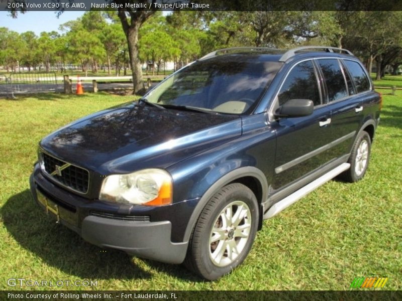 Nautic Blue Metallic / Taupe/Light Taupe 2004 Volvo XC90 T6 AWD