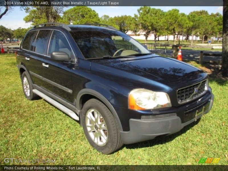 Nautic Blue Metallic / Taupe/Light Taupe 2004 Volvo XC90 T6 AWD