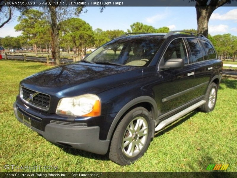 Nautic Blue Metallic / Taupe/Light Taupe 2004 Volvo XC90 T6 AWD