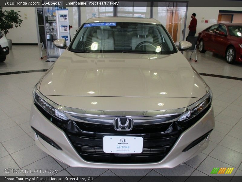 Champagne Frost Pearl / Ivory 2018 Honda Accord EX-L Sedan