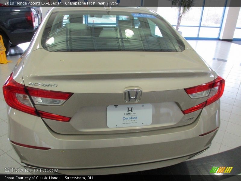 Champagne Frost Pearl / Ivory 2018 Honda Accord EX-L Sedan