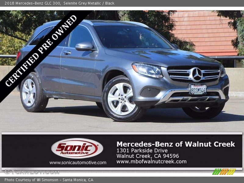 Selenite Grey Metallic / Black 2018 Mercedes-Benz GLC 300