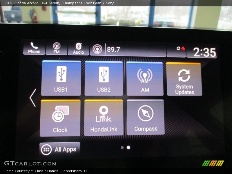 Champagne Frost Pearl / Ivory 2018 Honda Accord EX-L Sedan