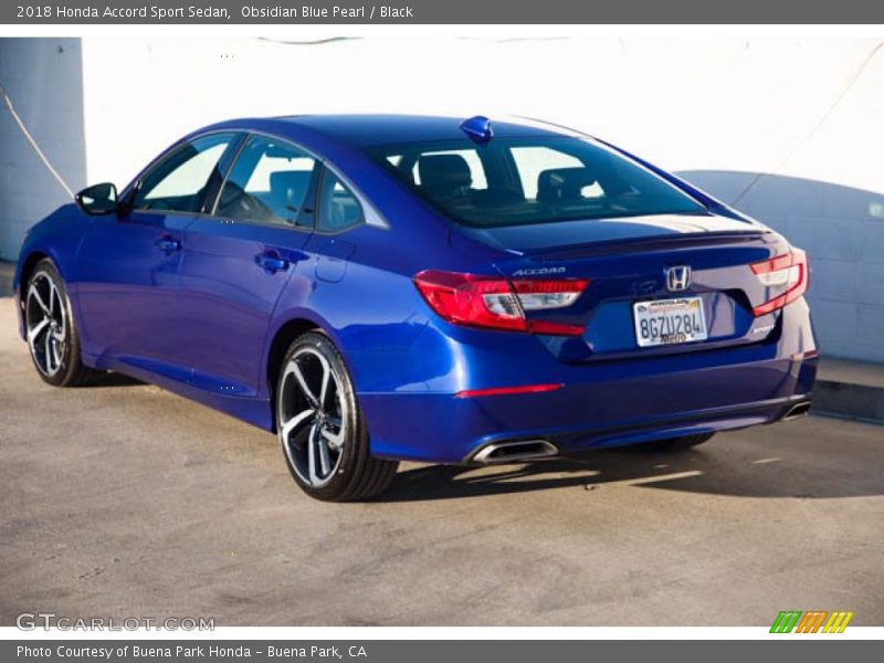 Obsidian Blue Pearl / Black 2018 Honda Accord Sport Sedan