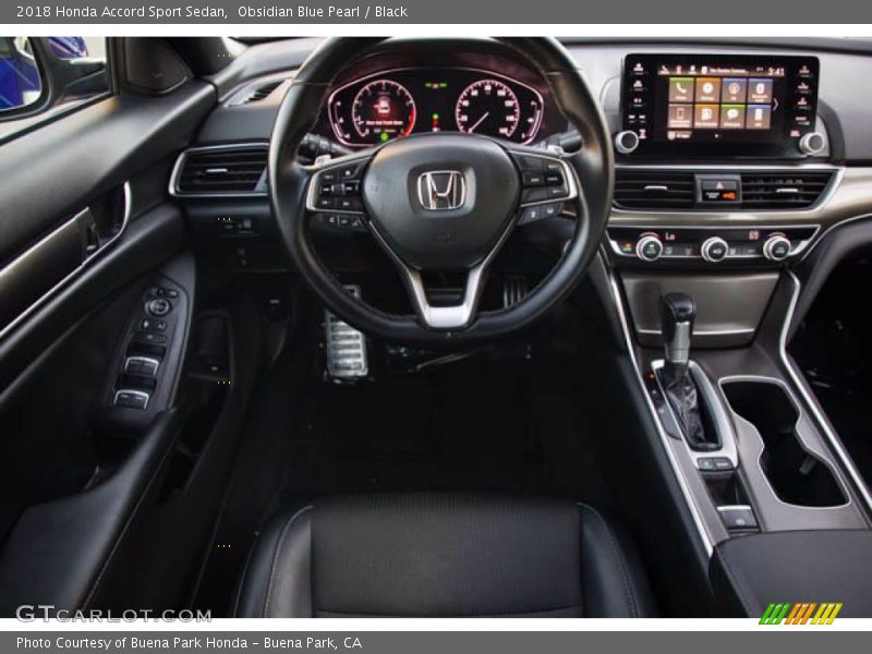 Obsidian Blue Pearl / Black 2018 Honda Accord Sport Sedan