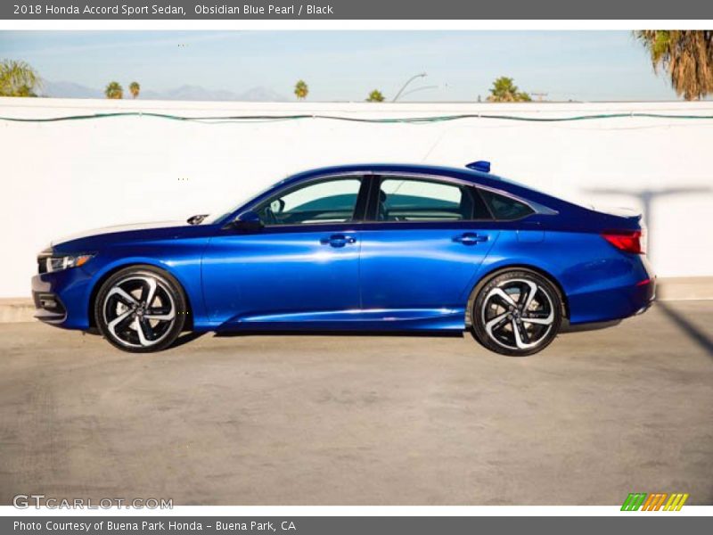 Obsidian Blue Pearl / Black 2018 Honda Accord Sport Sedan