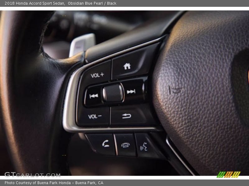 Obsidian Blue Pearl / Black 2018 Honda Accord Sport Sedan