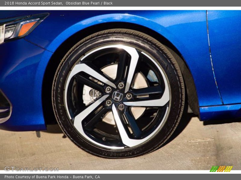 Obsidian Blue Pearl / Black 2018 Honda Accord Sport Sedan
