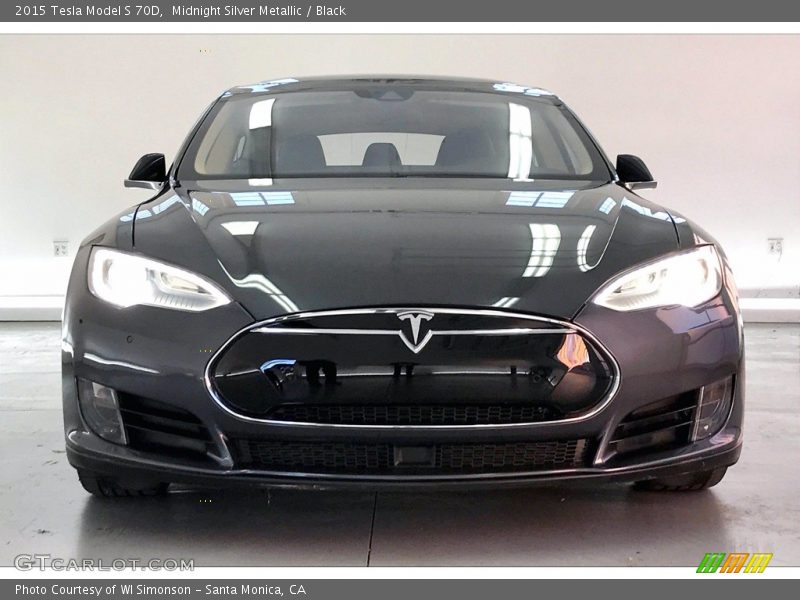 Midnight Silver Metallic / Black 2015 Tesla Model S 70D