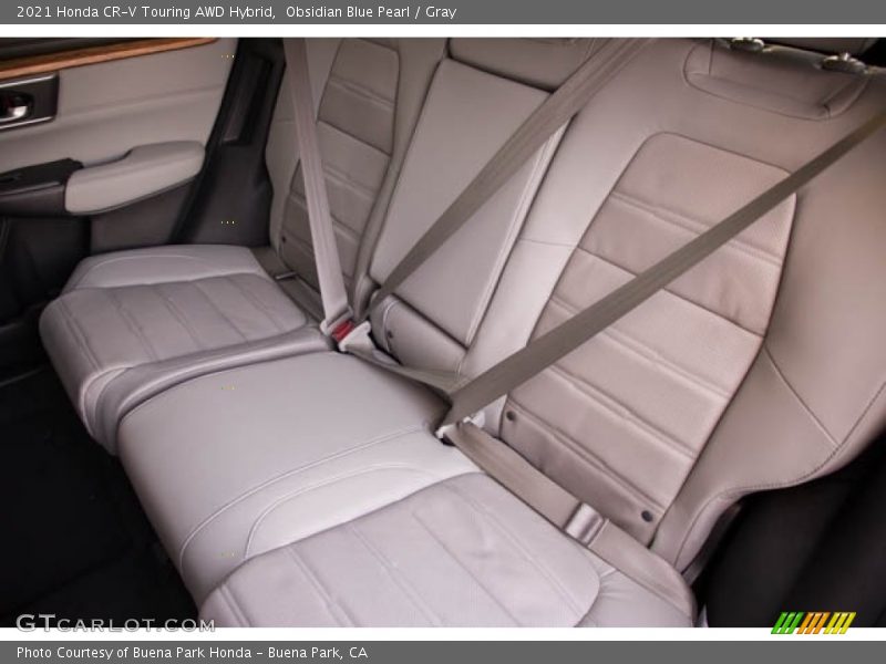 Obsidian Blue Pearl / Gray 2021 Honda CR-V Touring AWD Hybrid