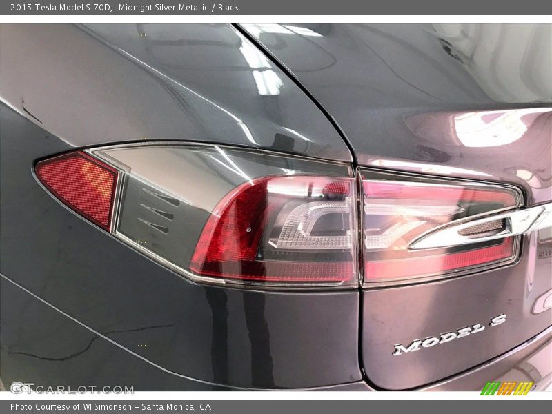 Midnight Silver Metallic / Black 2015 Tesla Model S 70D