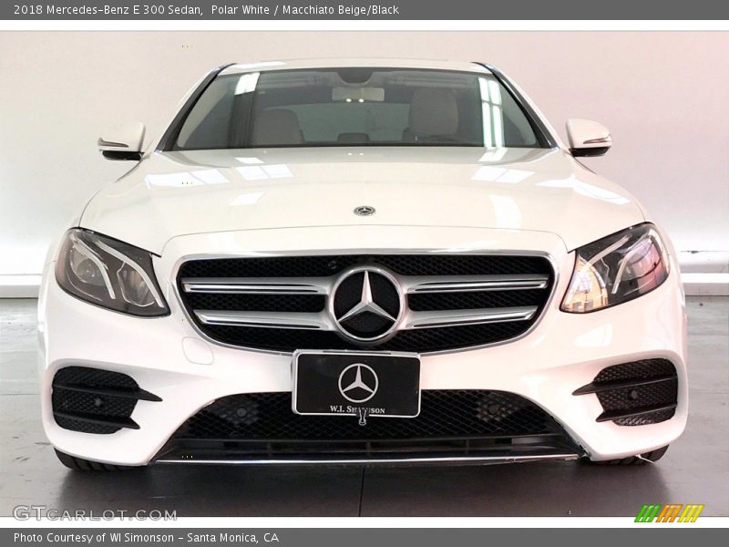 Polar White / Macchiato Beige/Black 2018 Mercedes-Benz E 300 Sedan