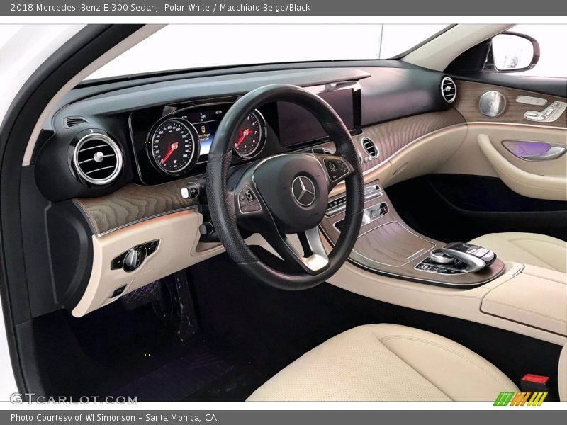Polar White / Macchiato Beige/Black 2018 Mercedes-Benz E 300 Sedan