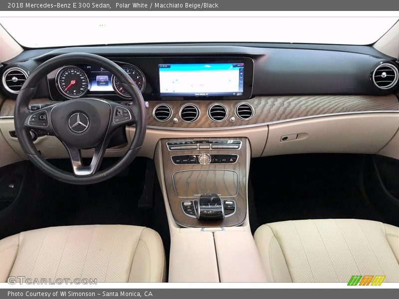 Polar White / Macchiato Beige/Black 2018 Mercedes-Benz E 300 Sedan