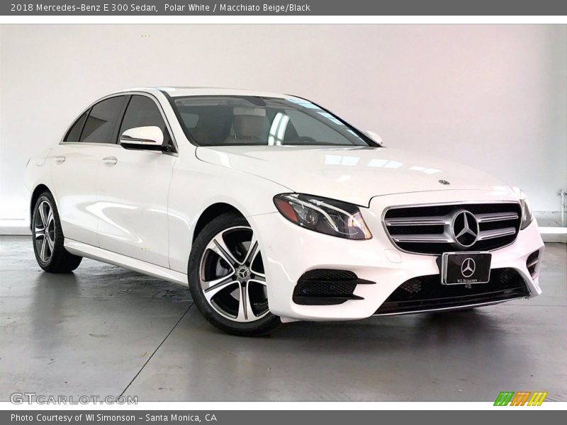 Polar White / Macchiato Beige/Black 2018 Mercedes-Benz E 300 Sedan