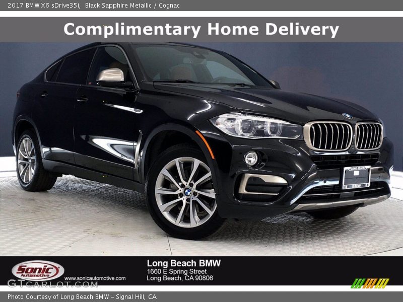 Black Sapphire Metallic / Cognac 2017 BMW X6 sDrive35i