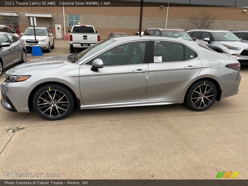 Celestial Silver Metallic / Ash 2021 Toyota Camry SE AWD