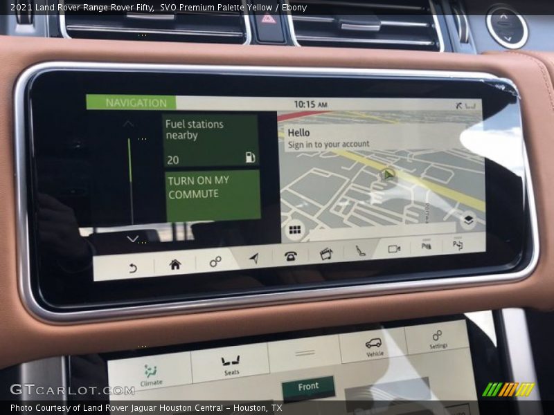 Navigation of 2021 Range Rover Fifty