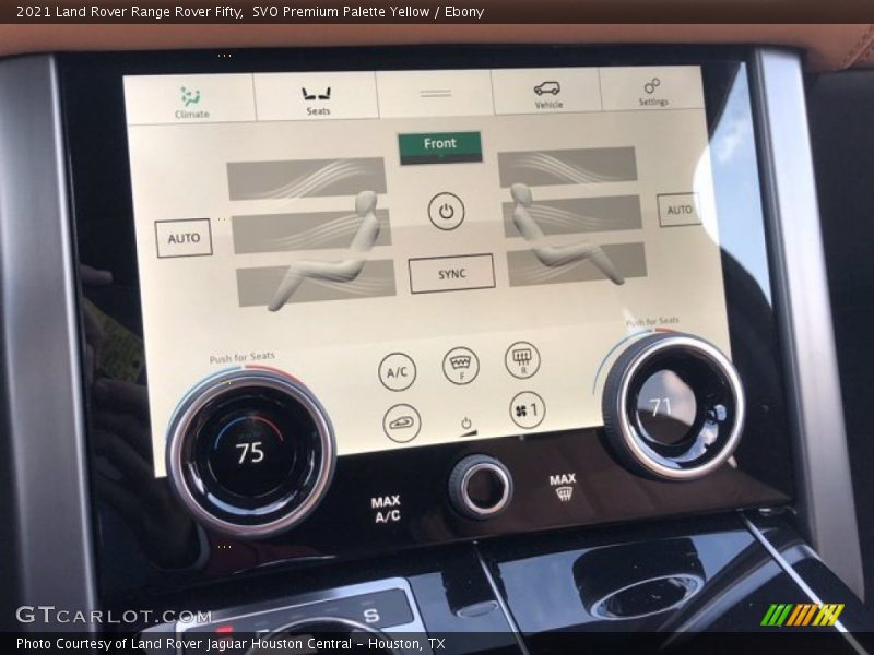 Controls of 2021 Range Rover Fifty