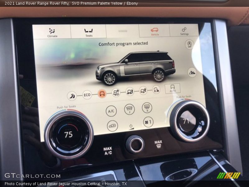 Controls of 2021 Range Rover Fifty