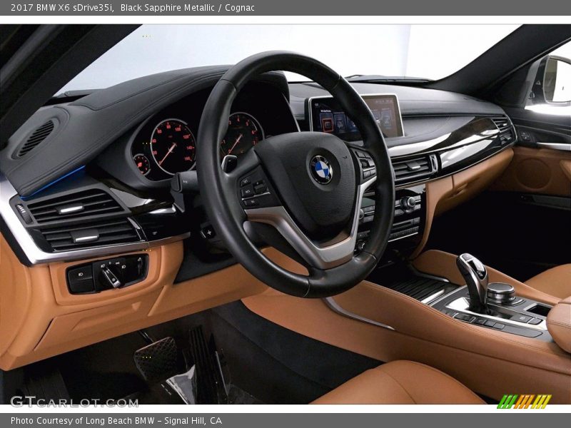 Black Sapphire Metallic / Cognac 2017 BMW X6 sDrive35i