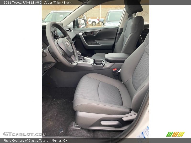 Super White / Black 2021 Toyota RAV4 LE AWD