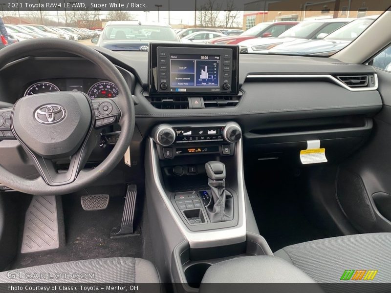 Super White / Black 2021 Toyota RAV4 LE AWD