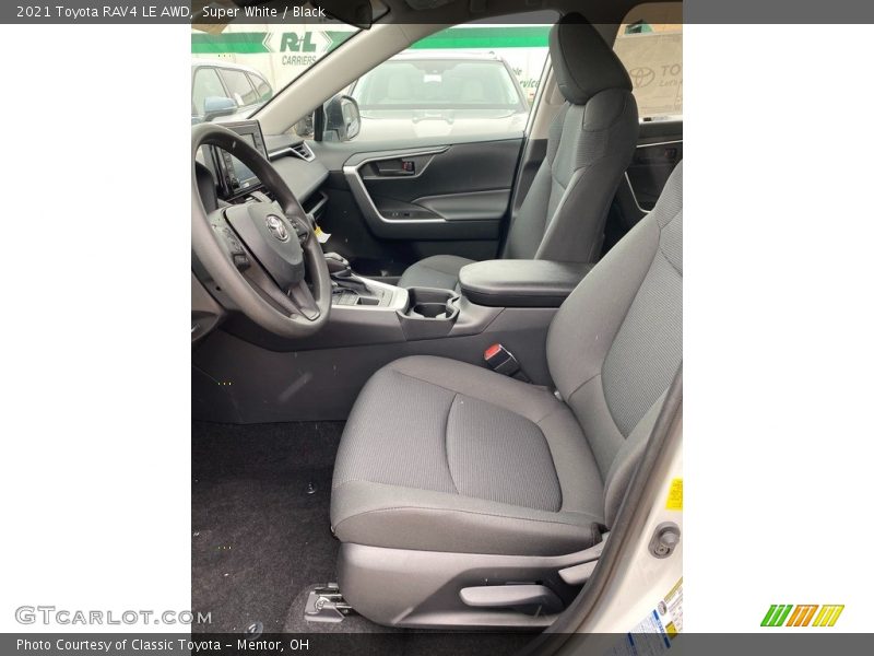 Super White / Black 2021 Toyota RAV4 LE AWD